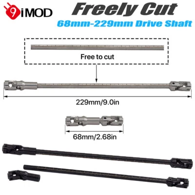 9IMOD 68mm-229mm Steel Drive Shaft Freely Cut 6mm Shaft for 1/10 LCG RC Crawler - Image 1 of 4