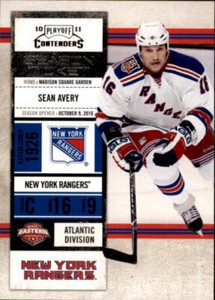 2010-11 Playoff Contenders Hockey #13 Sean Avery