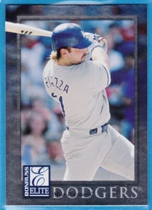1998 Donruss Elite - Mike Piazza #4 - Los Angeles Dodgers - Foto 1 di 2