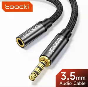 Toocki Audio 3.5mm Male to 3.5mm.Female 4 Poles Extension Jack AUX Cable For PC - Picture 1 of 1