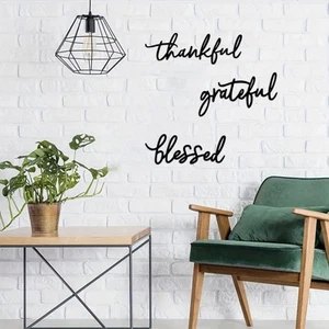 Decorazione artistica da parete in metallo grato benedetto per casa soggiorno camera da letto - Foto 1 di 9