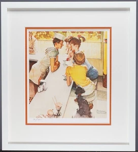 Norman Rockwell Diamond Screening Soda Fountain Limited Edition Print 50/300 USA - Picture 1 of 10