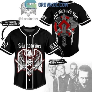 Skrewdriver All Skrewed Up Fan Personalized Baseball Jersey- trendy,new - Picture 1 of 2