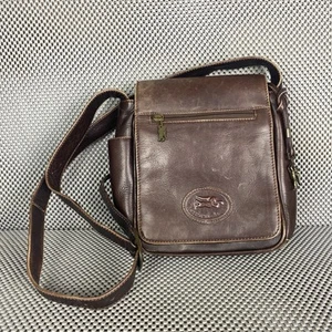 Vintage American Angel Bag Womens Brown Leather Crossbody Bag - Picture 1 of 14