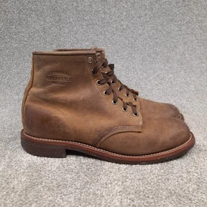 Chippewa Men’s Heritage Service Crazy Horse Boots Size 11 Brown Leather Lace Up - Picture 1 of 13