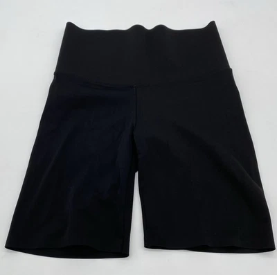 Pantalones cortos deportivos de spandex sin marca para mujeres/juniors, cintura entrepierna de 24” y 7,5”, negros Foto 1 de 3