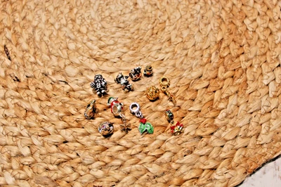 12 DIJES DE NAVIDAD PARA PULSERA DIJES DE AGUJERO GRANDE ALGUNOS COLGANTES Foto 1 de 3