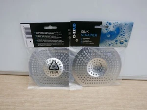 PAIR OF CHEF AID LARGE ALUMINIUM SINK STRAINERS 10E02382 - Picture 1 of 1
