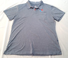 Dominos Gear Polo Shirt Xl Heather Blue Employee Uniform Pizza Take Out