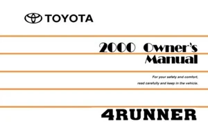 2000 Toyota 4Runner Owners Manual User Guide - Picture 1 of 1