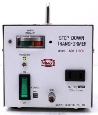 Transformador Step Down Nissyo Industry SDX-1100U 1100W 110/120V a 100V, Testado - Imagem 1 de 4