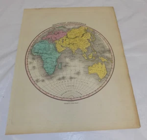 1827 Antique COLOR Map///EASTERN HEMISPHERE - Picture 1 of 1
