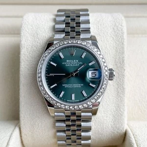 Rolex Datejust 31mm 2024 Full Set UNWORN Diamonds Mint Green 278240 - Picture 1 of 11