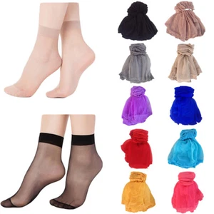 10 pares de calcetines elásticos elásticos elásticos transparentes al tobillo para mujer - Imagen 1 de 17