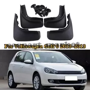 4Pcs Molded Mudflaps Mud Flaps For VW Golf Mk6 Hatchback 09~12 Splash Guards Set - Picture 1 of 8