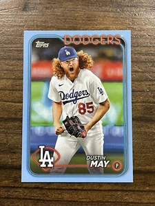 2024 Topps Series 2 Dustin May Father’s Day Blue SP • #683 • 11/50 - Picture 1 of 8