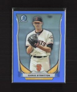2014 Bowman Chrome Chris Stratton CTP-79 Blue Parallel /399 SF Giants Card - Picture 1 of 2