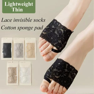 Unsichtbare Bootssocken Lässige Spitzensocken Vorfuß Keine Pads Halbe Show- ≌ - Picture 1 of 23