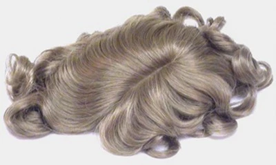 PARA HOMBRES MONOFILAMENTO MASCULINO CABELLO LISO PUNTAS ONDULADAS PELUCA PELUCA PELUCA PELUCA 6" X 8.5" Foto 1 de 3