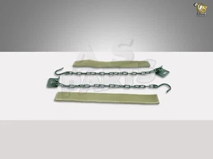 For Jeep Willys Tail Gate Back Door Chains W/Bracket + Canvas Cj Cj2a 3a 3b Cj5 - Foto 1 di 9