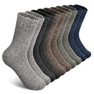 5 Pairs Wool Socks Mens, Thick Warm Winter Socks, 6-13 A-5pairs-multi Color - Picture 1 of 7