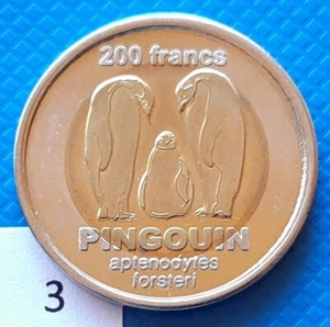 Amsterdam & Saint Paul Islands 200 Francs 2011 Emperor Penguin Bi-metallic - Picture 1 of 18