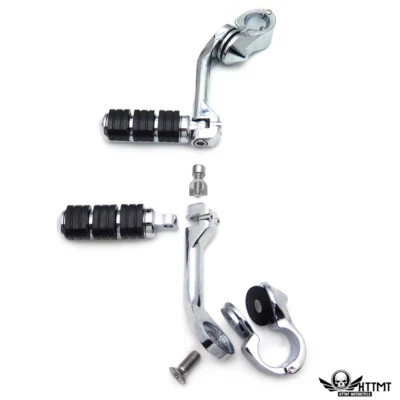 Kit de clavija de pie cromada de 5" de largo protector de motor de 1,25" para Honda VLX600 DLX600 Shadow Foto 1 de 4