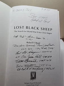 1st Ed Lost Black Sheep: Signed Robert Reed + 6 VMF 214 Surviving Members JRR24 - Picture 1 of 12