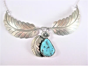 Collier Argento 925 con Turchese, 8,1 G - Foto 1 di 3