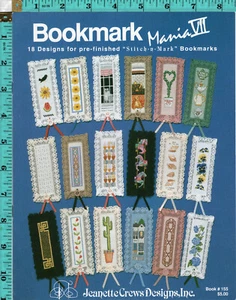"Bookmark Mania VII" ©1998 Jeanette Crews Designs Cross Stitch Leaflet Book #155 - Bild 1 von 2