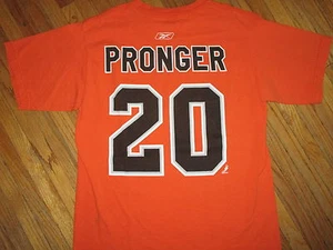CAMISETA CAMISETA PHILADELPHIA FLYERS CHRIS PRONGER 20 Naranja Camiseta NHL Hockey PEQUEÑA - Imagen 1 de 2