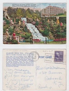 TurtlesTradingPost- Olson Rug Co 1947- Chicago, IL Slogan Cancel Postcard - Picture 1 of 1