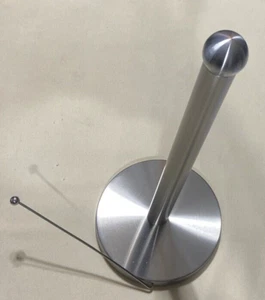 Silver Paper Towel Roll Holder - Kitchen - Vertical Tissue Roll Stand /Rack-NEW - Picture 1 of 7