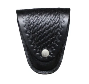 Duty Gear Basketweave Leather Standard Handcuff Case Black by Solar 1 - Picture 1 of 2