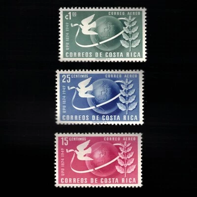 Costa Rica, Scott C186-C188, UPU, 1950, MH, 107923 - Image 1 of 2