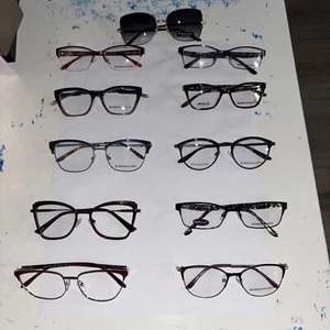 BCBG MAXAZRIA EYEGLASSES FRAMES ONLY LOT OF 10 BRAND NEW FREE SUNGLASSES - Imagen 1 de 3