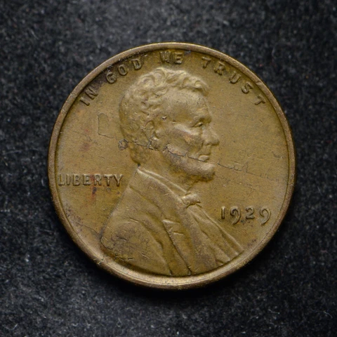1929 Lincoln Wheat Cent XF+ Mint Error Peeled Planchet (bb10157) Cover