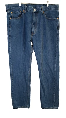 Levis 505 Jeans Mens 39x33 Actual Blue Straight Leg Regular Fit - Image 1 of 4