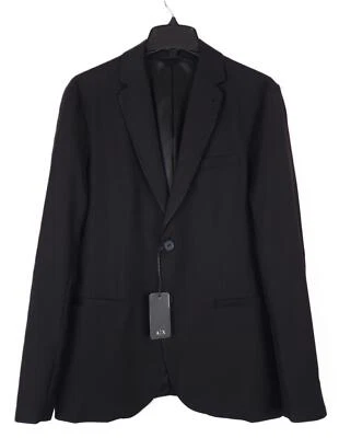 Armani Exchange Men's Modern-Fit Logo Stretch Sport Coat Blazer Black 40R NWT - Image 1 of 4