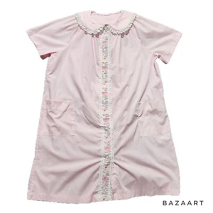 No Name Vintage Long Nightgown Womens Large Pink Ruffled Floral - Picture 1 of 6