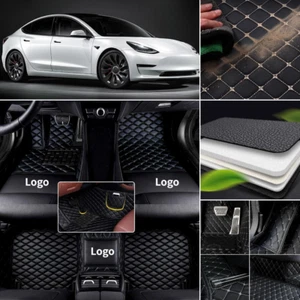 For Tesla-3-S-X-Y Luxury Custom Waterproof Car Floor Mats Auto Carpets Liners - Foto 1 di 25