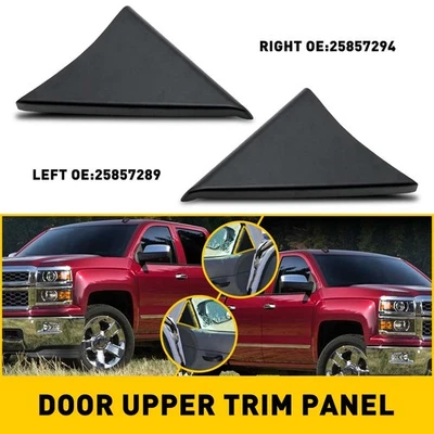 2PC LH+RH Door Trim Upper Panel For 07-14 Chevrolet Silverado 1500 2500HD 3500HD - Image 1 of 4