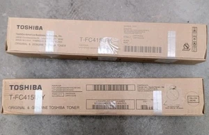 TOSHIBA T-FC415U Toner Cartridges YELLOW, BLACK, *NEW WITHOUT PULL TABS - Picture 1 of 3