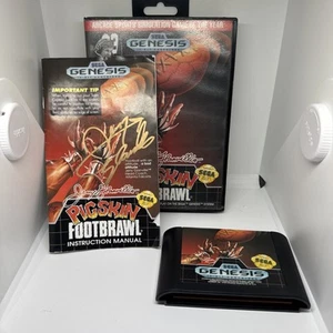 Jerry Glanville's Pigskin Footbrawl (Sega Genesis, 1992) SIGNED Manual BAS Auth. - Picture 1 of 10
