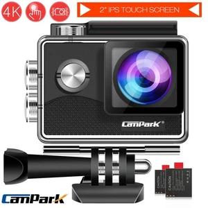4K Ultra Hd Action Camera WiFi 30M Underwater Camera 2-Inch IPS Touch Screen EIS - Picture 1 of 8