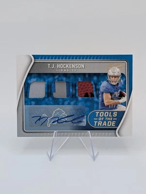 2021 Panini Absolute TJ Hockenson Tools of the Trade Triple Autos /25 TTT11 - Image 1 of 4