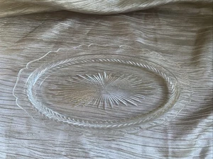 Vintage Glas Oval Sellerie Relish Servierschale - Bild 1 von 9