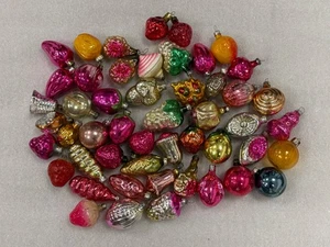 Vintage Soviet Glass Christmas Ornaments Set of 50 - Retro Holiday Decorations - Picture 1 of 17