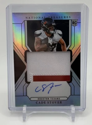 2024 National Treasures Cade Stover Patch Auto Silver 29/35 #187 Texans - Image 1 of 4