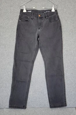 Pantalones de mezclilla Mugsy Heaters para hombre 30x30 negros forrados de vellón calce ajustado elástico cepillo térmico Foto 1 de 4